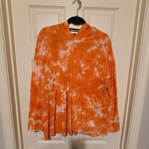Lane Bryant Orange Tie-Dye Women's Top
